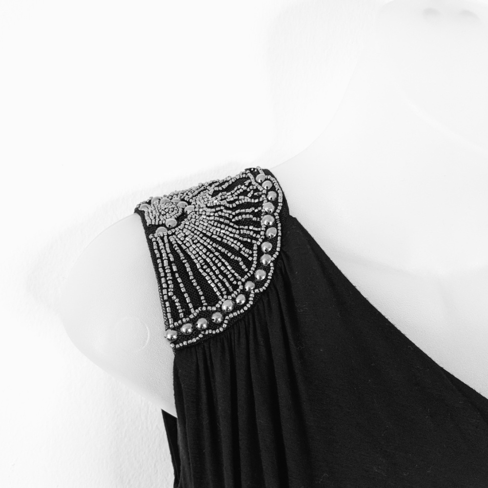 NWT Soprano One shoulder dress beaded - Picture 4 of 5